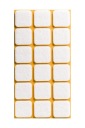 Samolepiace plstené podložky pod štvorcový nábytok – BIELE 25x25mm