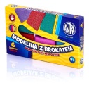 Modelovacia hmota s trblietkami Astra, 6 farieb