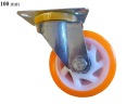 Otočné kolieska na PVC vozík 100mm, samonastavovacie