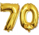 Balón fóliový číslo 70 narodeniny ZLATÁ párty VEĽKÉ ozdoby HEL 100cm