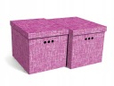 Organizér BOX na oblečenie 2 ks Textilný ružový XL