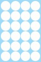 Nálepky CIRCLES Bodky 5cm 24ks Biele