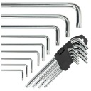 KĽÚČE TORX, oceľ, 9 kusov, T10 – T50, imbusový kľúč, imbusový kľúč Torx, imbusové kľúče
