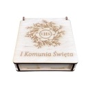 Drevená krabička na hostie, krabička na suveníry, rakva, darček na hostie
