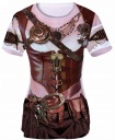 Steampunk Lady Tričko s potlačou Kostým Maškarné šaty Karneval L