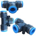 T-konektor Pneumatický zásuvný rozbočovač fi 12mm PE 12