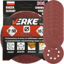 BRÚSNY PAPIER SAMOLEPIACIE KOTÚČE NA VELCRO PRE BRÚSKU 150mm P80 10 kusov