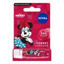 NIVEA Disney Minnie Mouse Cherry Cupcake ošetrujúci rúž, 4,8g