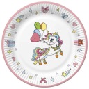 Taniere 22,7 cm ''Farebné jednorožce'' /8 kusov