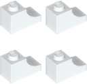 LEGO 78666 Oblúkový most 1x2 biely 6346616 - 4 kusy
