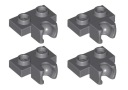 LEGO Plate 1x2 hák na gule tmavosivá 6146792 14704 - 4 ks
