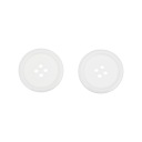 2ks gombíky 4 dierky plastové 30mm biele C
