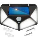 VÝKONNÁ SOLÁRNA ZÁHRADNÁ LAMPA SÚMRAK POHYBOVÝ SENZOR 100 LED IP65
