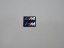 2x Nálepky s logom Emblémy na ráfiky volantov BMW MPOWER 16x7 mm strieborné