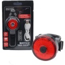 SILIKONOVÁ BICYKELOVÁ LAMPA NA BICYKEL 3x LED ČERVENÁ USB