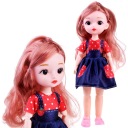 Krásna bábika bábika s pohyblivými končatinami dlhé vlasy 24 cm ZA4655