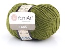 Jeans Yarn Umelecká priadza, khaki farba 82