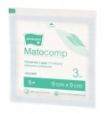 Matocomp 17-vláknový, 8-vrstvový gázový obklad, 9 x 9 cm, 3 kusy