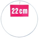 STRIEBORNÝ prsteň/ráfik na lapače snov a makramé, 22 cm