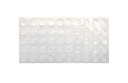 TLMIČ SILIKÓNOVÝ SAMOLEPIACI NÁRAZ FI 10mm x1,5 50 KS LIST.