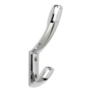KOVOVÝ HÁČIK NA OBLEČENIE VEŠIAK NÁSTENNÉ OKNO 15 CM AMIX W007/C CHROM.