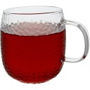 SKLENENÝ, priehľadný hrnček NA KÁVU A ČAJ 333 ml 8,9cm