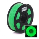 PLA GLOW vložka 5m SUNLU PLA 1,75mm Glow In the Dark Zelená zelená svietiv.