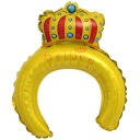 Nafukovacia čelenka BLOWER KING CROWN zlatý CARNEVAL balón na hlavu