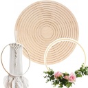 Sada drevených obrúčok pre macrame lapač snov DREVENÝ PRSTEŇ 12 ks
