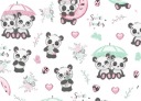 Flanelová plienka 70x40 Panda White