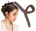 Veľká spona na vlasy Spona na čeľusť Spona na čeľusť MATTE BROWN CRAB