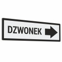 Zvonček Right Arrow - samolepka 4,5x15