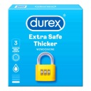Durex EXTRA SAFE kondómy, hrubšie, bezpečné, 3 ks extra vlhčené