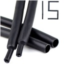50cm TEPELOM ZMRŠŤOVACIA TUBA S LEPIKOM HRUBÉ ČIERNA 15mm 15/5 mm