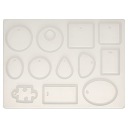 BFS02 Silikónová forma na živice - 12 PUZZEL vzorov