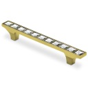ZLATÁ NÁBYTKOVÁ ÚCHYTKA SKRIŇOVÁ ÚCHYTKA ÚCHYTKA NA NÁBYTOK S KRYŠTÁLOM 128MM