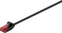 LAN Patchcord kábel CAT 6 U/UTP Slim BLACK 1m