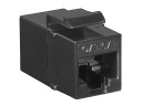 RJ45/8P8C kat.6A konektor UTP zásuvka-zásuvka typ KEYSTONE čierna