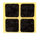 PODLOŽKY SAMOLEPIACE PLSTENÉ 40x40mm ČIERNE PODLOŽKY PLSTENÉ 4 ks