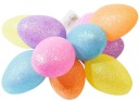 REŤAZOVÁ girlanda Farebné VEĽKONOČNÉ VAJÍČKY S GLITTER LED, napájané 2xAA batériami