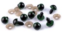 Oči pre hračky maskota 14mm zelené - 1 pár