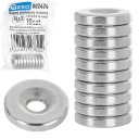 Cylindrický neodýmový magnet s otvorom pre skrutku 14x3mm, sada. 10 ks GEKO G02424