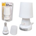 Nočná lampa mini max 10W IP20 biela žiarovka E14, teplá farba do objímky