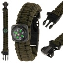 NÁRAMOK NA PREŽITIE 5 V 1 PÁSOVÝ KOMPAS FLINT ROPE BLADE LANO PARACORD