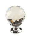 GOMBÍK, sklo CRYSTAL 30mm, brilantná NÁBYTKOVÁ ÚCHYTKA