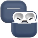 POUZDRO NA AIRPODS 3 SILIKÓNOVÝ MÄKKÝ KRYT SLÚCHADIEL TMAVOMODRÝ
