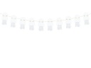 Strašidelná girlanda Halloween Ghost, biela, 130 cm