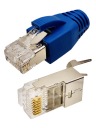 Zástrčka RJ45, kategória 6A, s krytom, tienená, AWG 22-24, pre hrubé káble, 1 kus