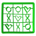 PREMIUM Formička na perníčky VALENTÍNSKE srdiečko Tic Tac Toe 8cm