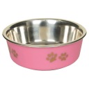 Chico Jednolôžková kovová miska pre psov PAWS Pink 0,3L